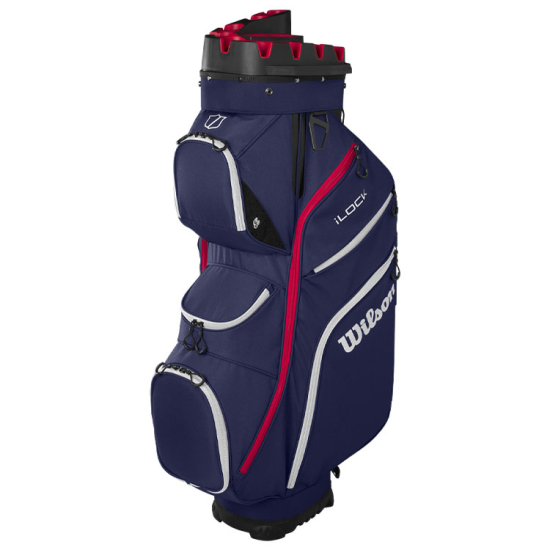 Wilson iLock 4 Cartbag - Navy/White/Red i gruppen Golfbagar / Vagnbagar hos Tee Two Green AB (WG4007403)
