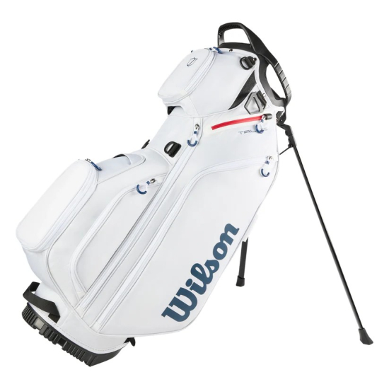 Wilson Talus 5 Standbag - White/Red/Blue i gruppen Golfbagar / B�rbagar hos Tee Two Green AB (WG4008801)