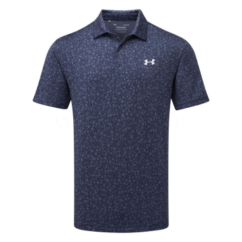 Under Armour Mens Playoff 3.0 Printed Polo - Midnight Navy/Downpour Gray/Halo Gray