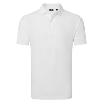 Footjoy Mens Lisle Solid Polo - White