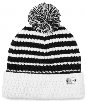 Callaway Pom Pom Beanie - White/Black