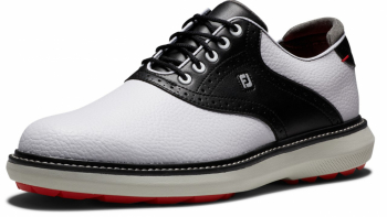 Footjoy Mens FJ Traditions Spikeless Medium - White/Black/Grey