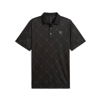 Puma Mens Pure 2.0 Argyle Polo - Black/White