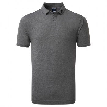Footjoy Mens Heather Self Collar Lisle - Black