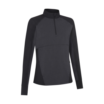 Callaway Womens Lightweight Knit Heathered 1/4 Zip - Ebony Heather