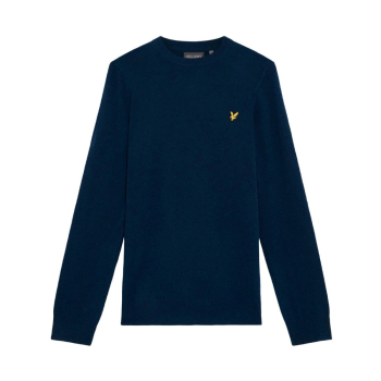 Lyle & Scott Lambswool Blend Crew Neck Jumper - Bright Navy