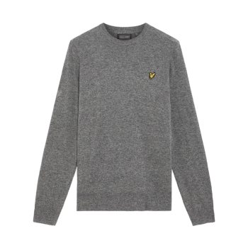 Lyle & Scott Lambswool Blend Crew Neck Jumper - Grey Sidewalk