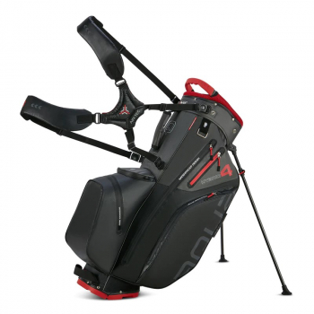 Big Max Aqua Hybrid 4 Standbag - Black/Charcoal/Red