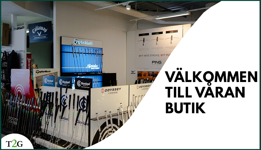 Vlkommen till vr butik i Strmstad Shoppingcenter. ver 600 kvm fyllt av prylar fr den golfsugne!