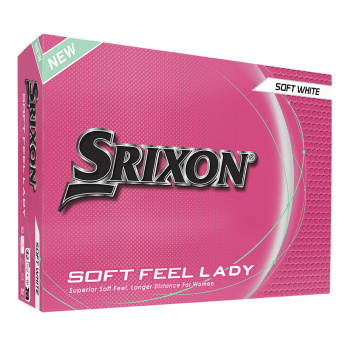 Srixon 2025 Soft Feel Lady - White med personligt tryck