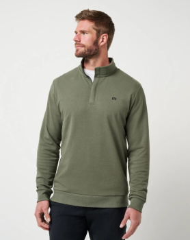 Travis Mathew Mens Cloud Quarter Zip 2.0 - Dark Olive