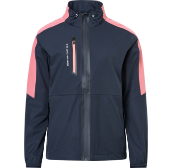 Abacus Lds Bounce Rain Jacket - Navy/Lipstick