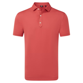 Footjoy Mens Lisle Solid Polo - Nantucket Red