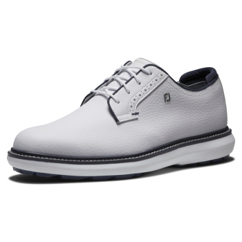 Footjoy Mens Traditions Spikeless Blucher - White/Navy