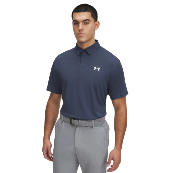 Under Armour Mens T2G Pique Polo - Downpour Gray/White
