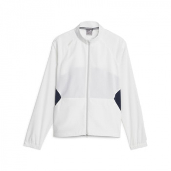 Puma Womens Monterey Wind Jacket - White Glow/Navy Blazer