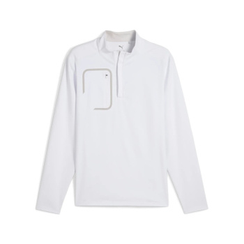 Puma Mens Cloudspun Tech 1/4 Zip - White Glow