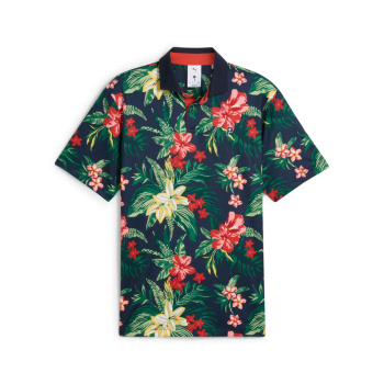 Puma Mens  X PTC Floral Polo - Deep Navy