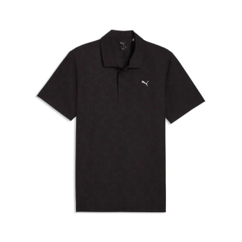 Puma Mens MATTR Deco Jacquard Polo - Black