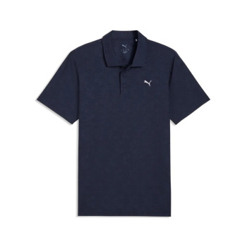 Puma Mens MATTR Deco Jacquard Polo - Deep Navy
