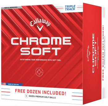 Callaway Chrome Soft 2024 Triple Track - Köp 4 dussin, betala för 3!