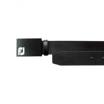 Footjoy Mens FJ Leather Smooth Belt - Black