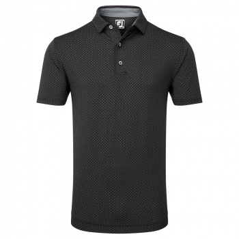 Footjoy Mens Stretch Lisle Dot Print - Black/Charcoal