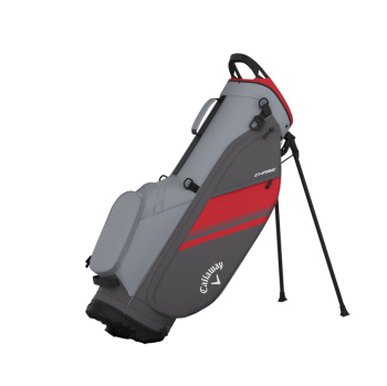 Callaway Chase Standbag 2026 - Steel/Graphite/Fire Red