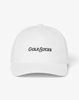 Travis Mathew Golf Sucks Snapback Hat - White