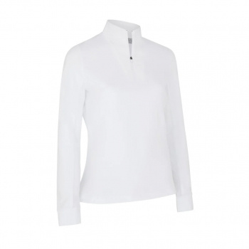 Callaway Womens Solid Sun Protection 1/4 Zip Pullover - Brilliant White