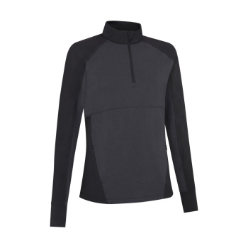 Callaway Womens Lightweight Knit Heathered 1/4 Zip - Ebony Heather
