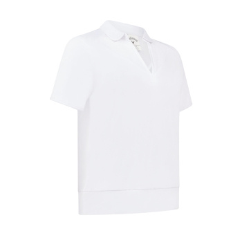 Callaway Womens Waist Length Mesh Detail Polo - Brilliant White
