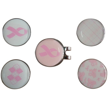 Golfgear Cap Clip Pink Ribbon