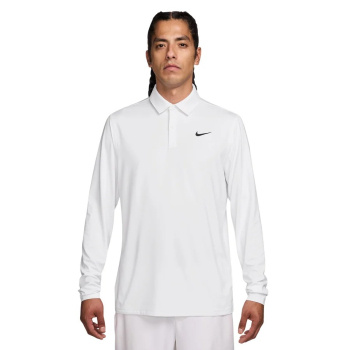 Nike Mens Dri-Fit Velocity LS Polo - White
