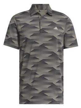 Adidas Mens Ultimate365 Speed Stripe Polo - Black/Putty Beige