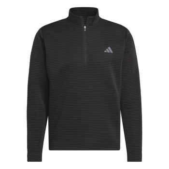 Adidas Mens Ultimate365 DWR Textured 1/4-Zip Sweater - Black