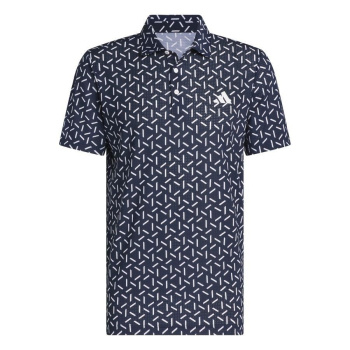 Adidas Mens Ultimate365 Mesh Print Shirt - Navy