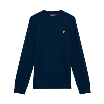 Lyle & Scott Lambswool Blend Crew Neck Jumper - Bright Navy