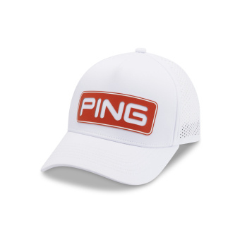Ping Tour Vented Delta Cap - White/Tango