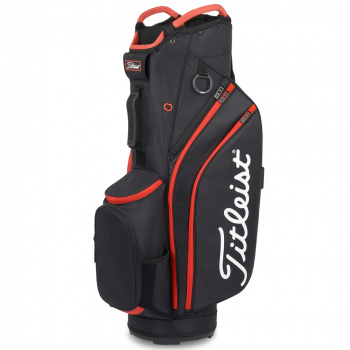 Titleist Cart 14 Bag 2022 - Black/Black/Red