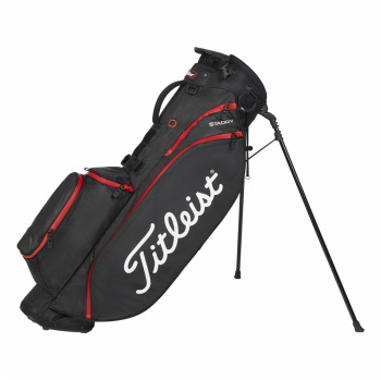Titleist Players 4 StaDry Standbag 2023 - Black/Black/Red