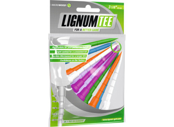 Lignum Tee 82mm Neon Color - 12-pack