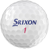 Srixon 2025 Soft Feel Lady - White med personligt tryck Srixon 2025 Soft Feel Lady - White med personligt tryck
