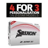 Srixon 2025 Z-Star XV - White med personligt tryck (4 dussin) Srixon 2025 Z-Star XV - White med personligt tryck (4 dussin)