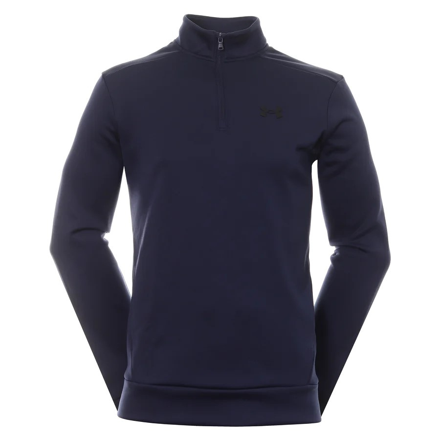 Under Armour Mens 1/4-Zip Fleece Pullover - Midnight Navy