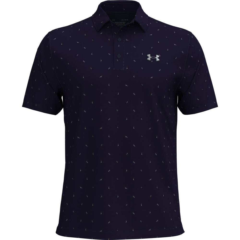 Under Armour Mens Playoff 3.0 Printed Polo - Midnight Navy/Steel