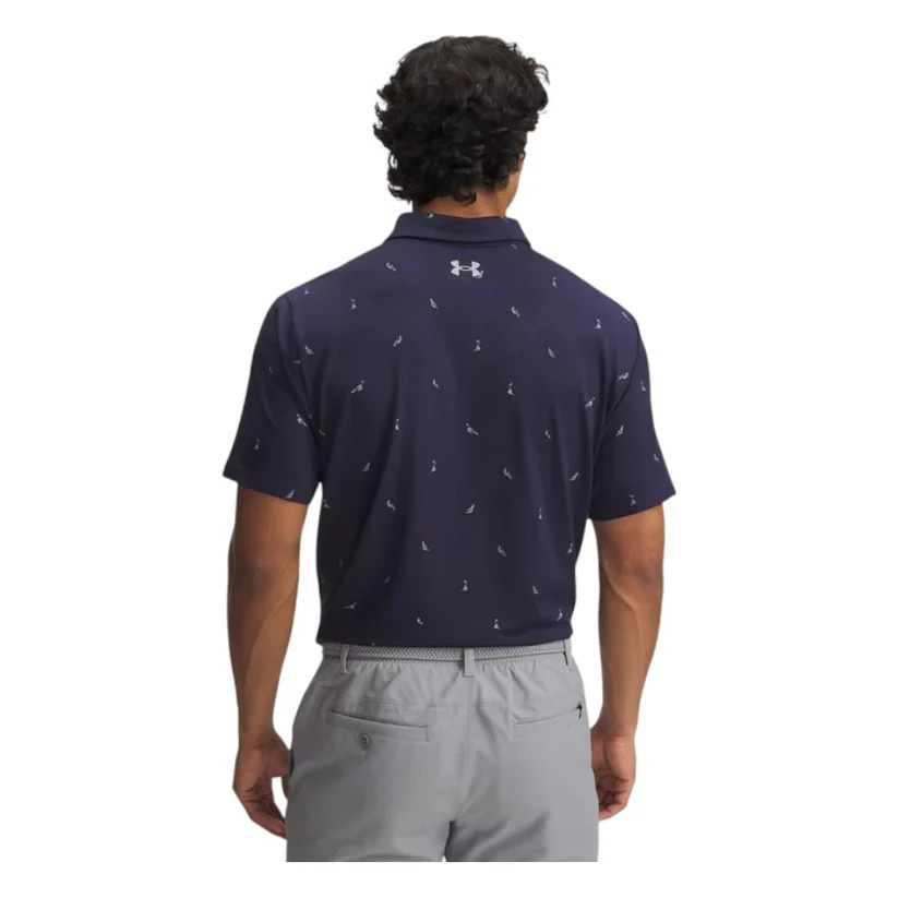 Under Armour Mens Playoff 3.0 Printed Polo - Midnight Navy/Steel