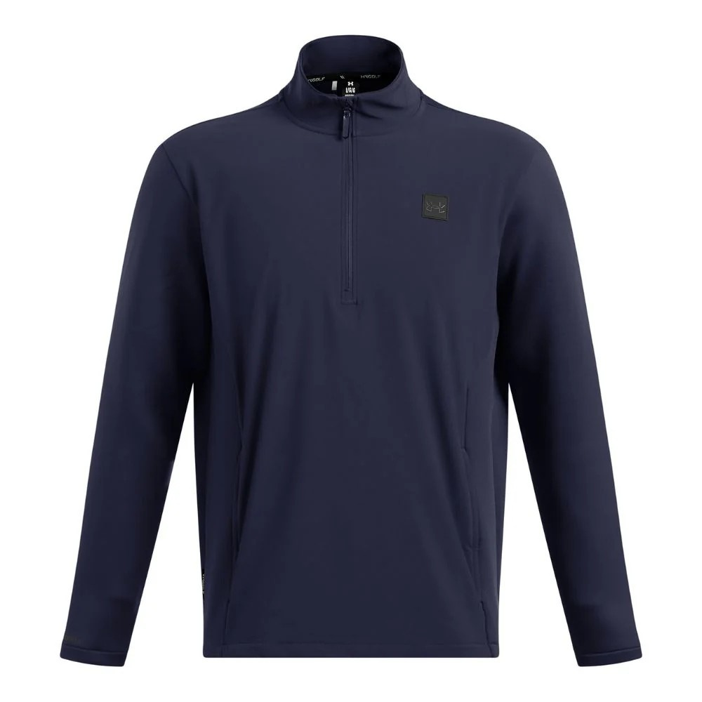 Under Armour Mens Drive Storm Hybrid 1/4-Zip Pullover- Midnight Navy