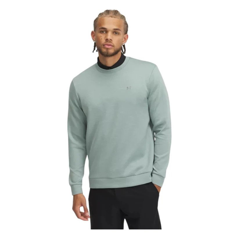 Under Armour Mens Drive Crew Neck Midlayer - Silica Green