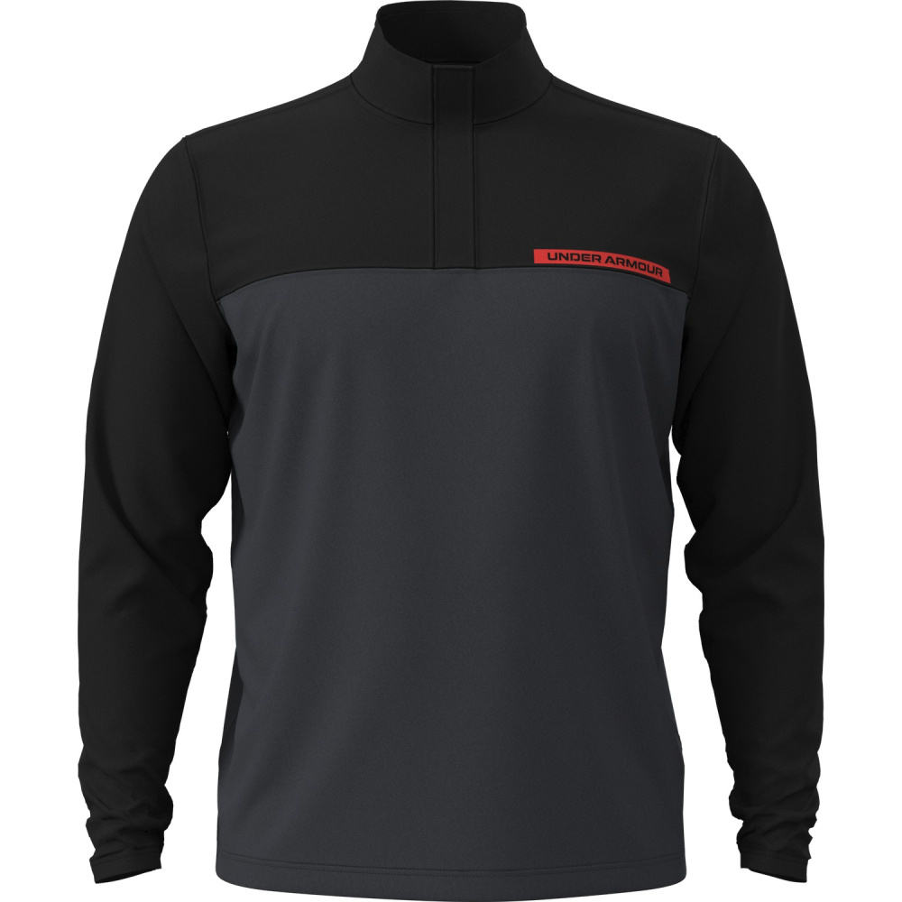 Under Armour Mens T2G 1/4-Zip - Black/Anthracite/Fire